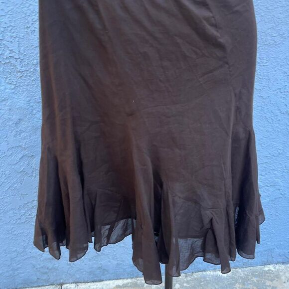Y2k Fairy Skirt Handkerchief Hem Rampage Waist 34 in. Brown whimsical - Picture 5 of 8